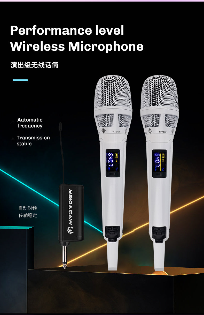 KK205 Wireless Microphone for Professional Stage, Home Singing, KTV Street Singing, Road Meeting, Celebrity Performance, Same Style Plug and Play