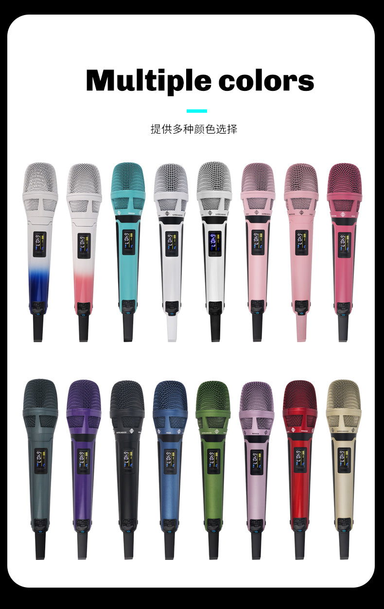 KK205 Wireless Microphone for Professional Stage, Home Singing, KTV Street Singing, Road Meeting, Celebrity Performance, Same Style Plug and Play