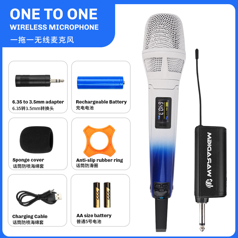 KK205 Wireless Microphone for Professional Stage, Home Singing, KTV Street Singing, Road Meeting, Celebrity Performance, Same Style Plug and Play