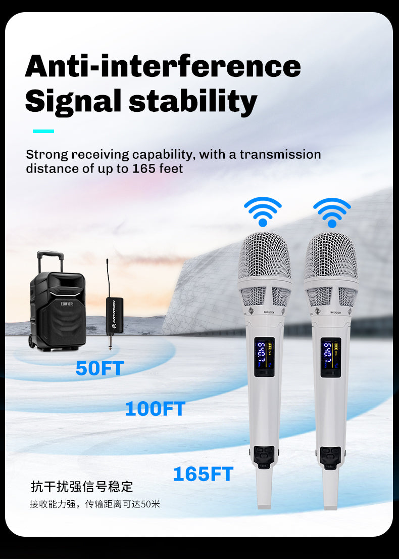 KK205 Wireless Microphone for Professional Stage, Home Singing, KTV Street Singing, Road Meeting, Celebrity Performance, Same Style Plug and Play