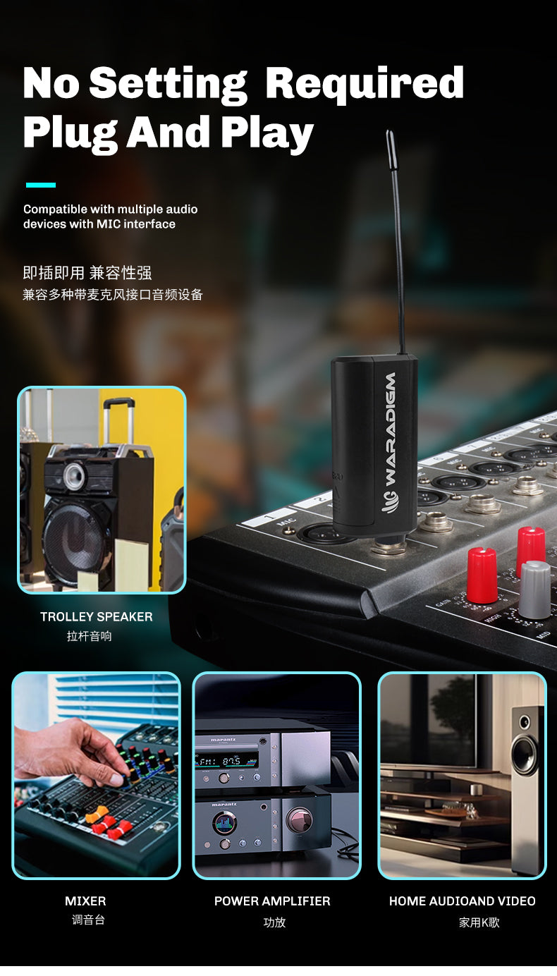 KK205 Wireless Microphone for Professional Stage, Home Singing, KTV Street Singing, Road Meeting, Celebrity Performance, Same Style Plug and Play