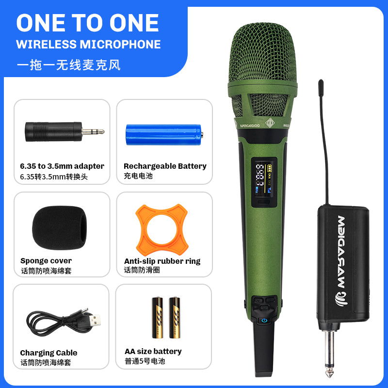 KK205 Wireless Microphone for Professional Stage, Home Singing, KTV Street Singing, Road Meeting, Celebrity Performance, Same Style Plug and Play