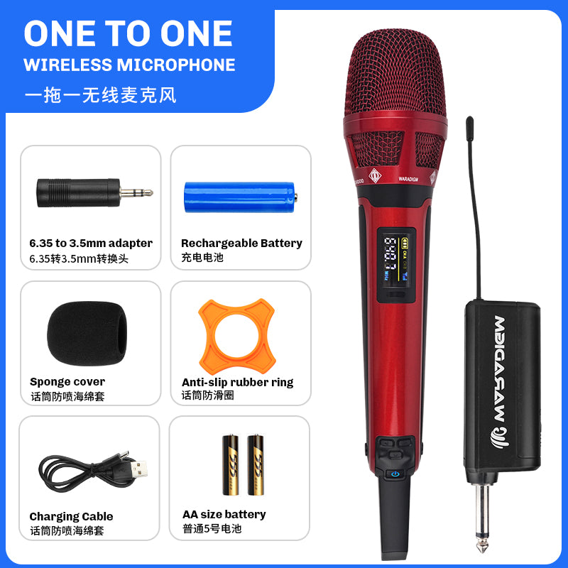KK205 Wireless Microphone for Professional Stage, Home Singing, KTV Street Singing, Road Meeting, Celebrity Performance, Same Style Plug and Play