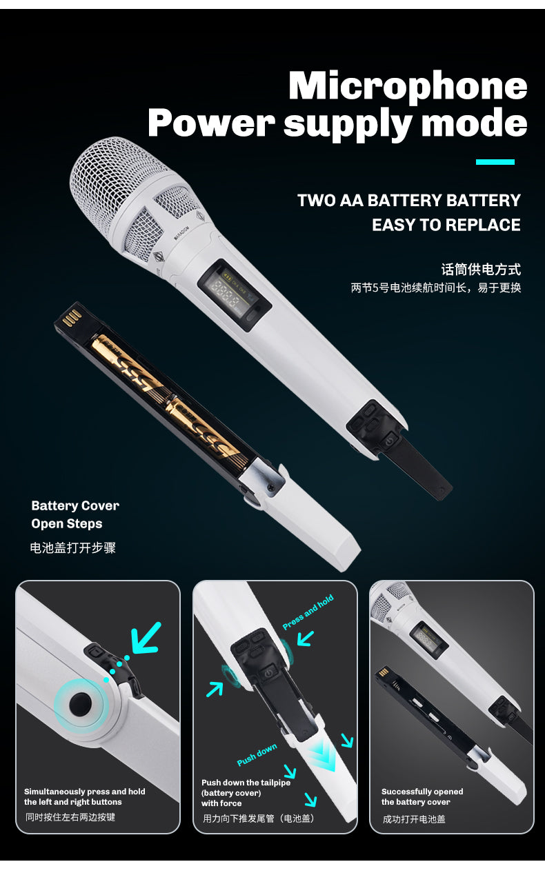 KK205 Wireless Microphone for Professional Stage, Home Singing, KTV Street Singing, Road Meeting, Celebrity Performance, Same Style Plug and Play
