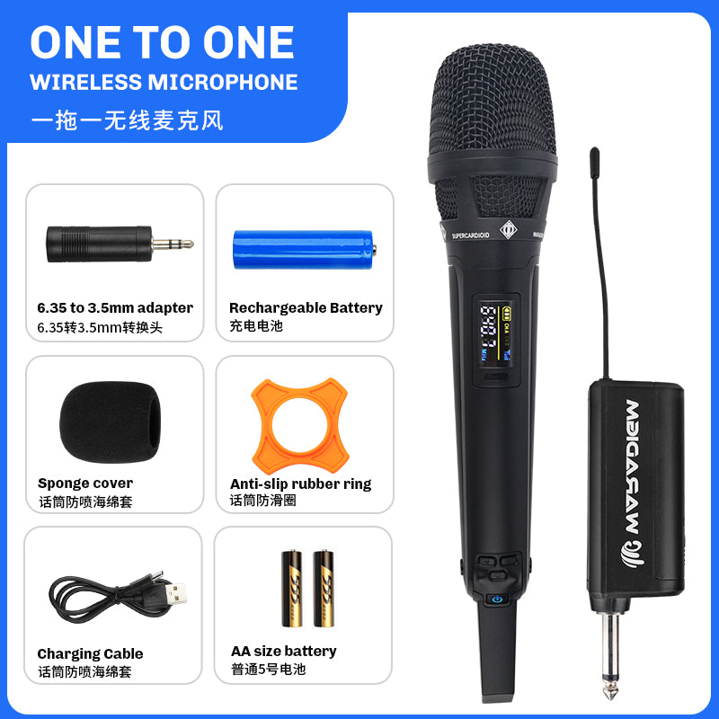 KK205 Wireless Microphone for Professional Stage, Home Singing, KTV Street Singing, Road Meeting, Celebrity Performance, Same Style Plug and Play