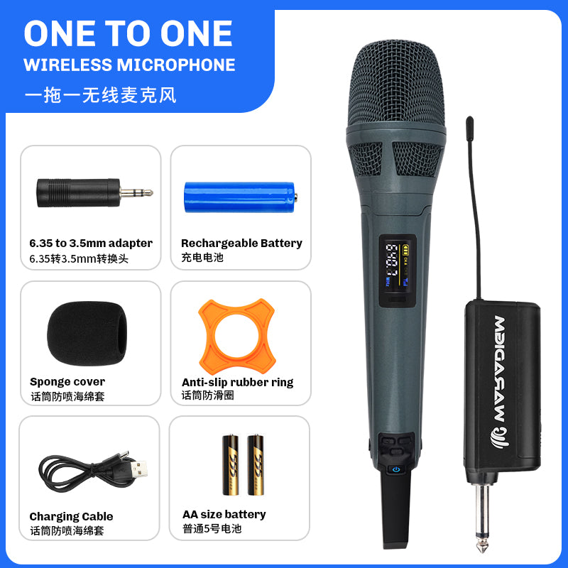 KK205 Wireless Microphone for Professional Stage, Home Singing, KTV Street Singing, Road Meeting, Celebrity Performance, Same Style Plug and Play