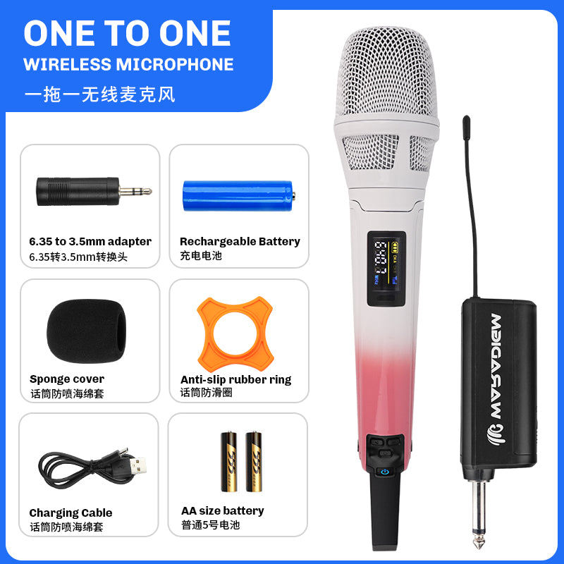 KK205 Wireless Microphone for Professional Stage, Home Singing, KTV Street Singing, Road Meeting, Celebrity Performance, Same Style Plug and Play