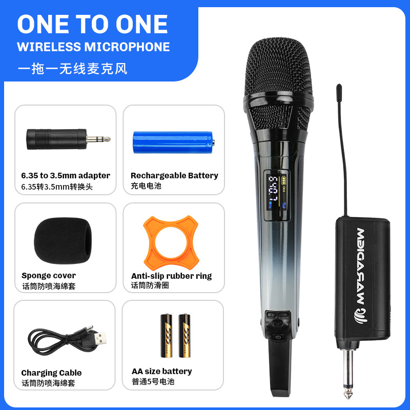 KK205 Wireless Microphone for Professional Stage, Home Singing, KTV Street Singing, Road Meeting, Celebrity Performance, Same Style Plug and Play