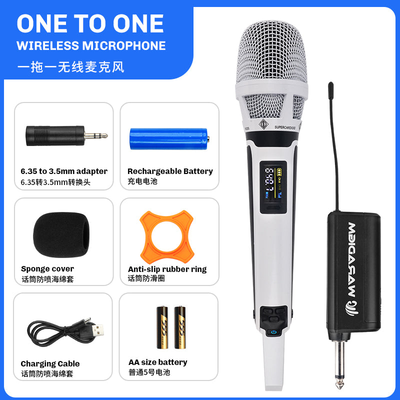 KK205 Wireless Microphone for Professional Stage, Home Singing, KTV Street Singing, Road Meeting, Celebrity Performance, Same Style Plug and Play