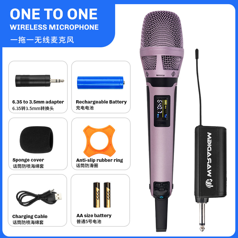 KK205 Wireless Microphone for Professional Stage, Home Singing, KTV Street Singing, Road Meeting, Celebrity Performance, Same Style Plug and Play
