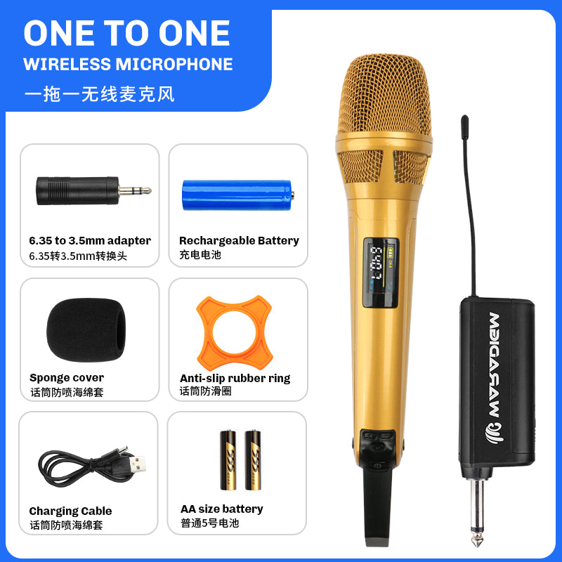 KK205 Wireless Microphone for Professional Stage, Home Singing, KTV Street Singing, Road Meeting, Celebrity Performance, Same Style Plug and Play