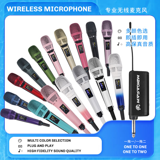 KK205 Wireless Microphone for Professional Stage, Home Singing, KTV Street Singing, Road Meeting, Celebrity Performance, Same Style Plug and Play